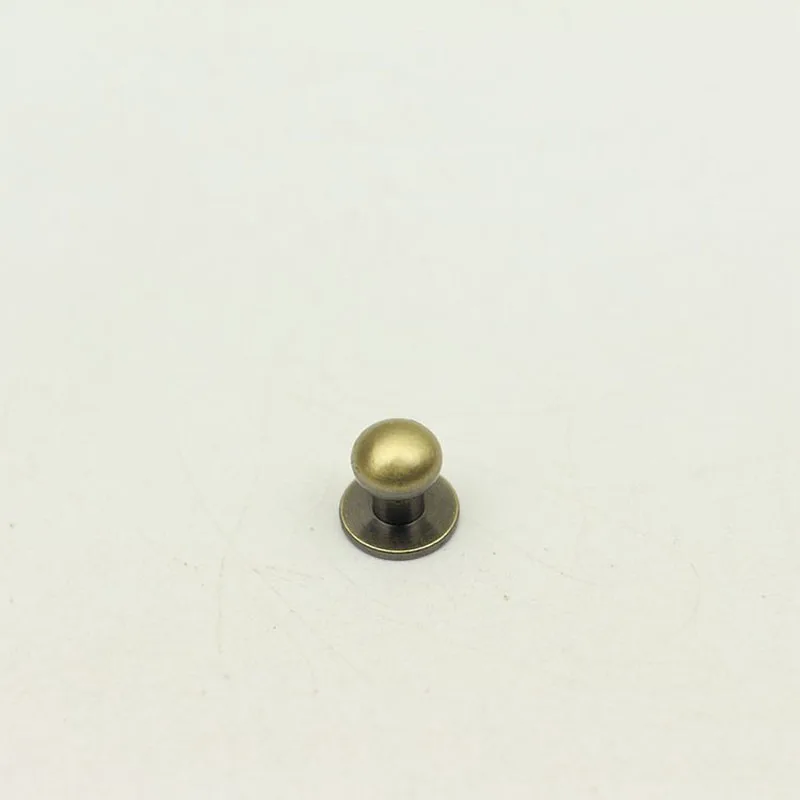 50pcs 7mm Copper Nipple Nail Buckles Metal Rivet for Bag Purses Fastner Clasps Studs Screw Buttons Leathercraft Accessories