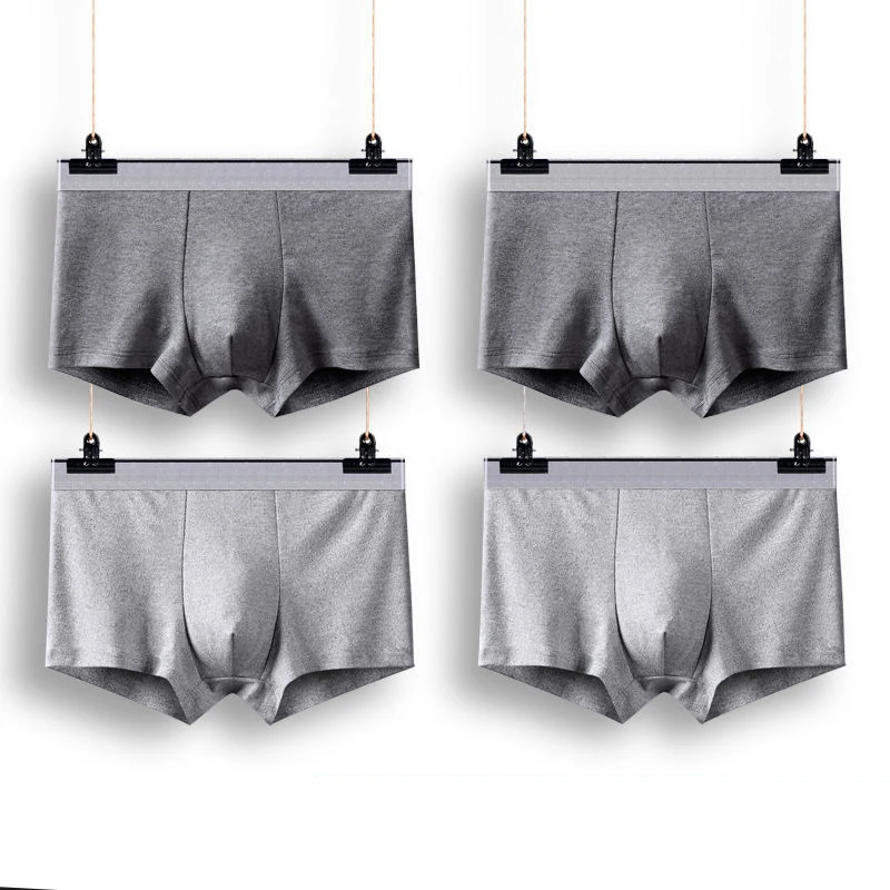 Men Panties Male Underwears Breathable Sexy Men's Underpants Black Comfortable Boxer Solid Underpants Mens Plus Size Boxers Hot