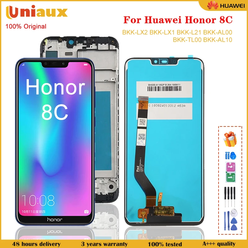 ЖК-дисплей 6 26 дюйма для Huawei Honor 8C оригинальный телефон дисплей с сенсорным