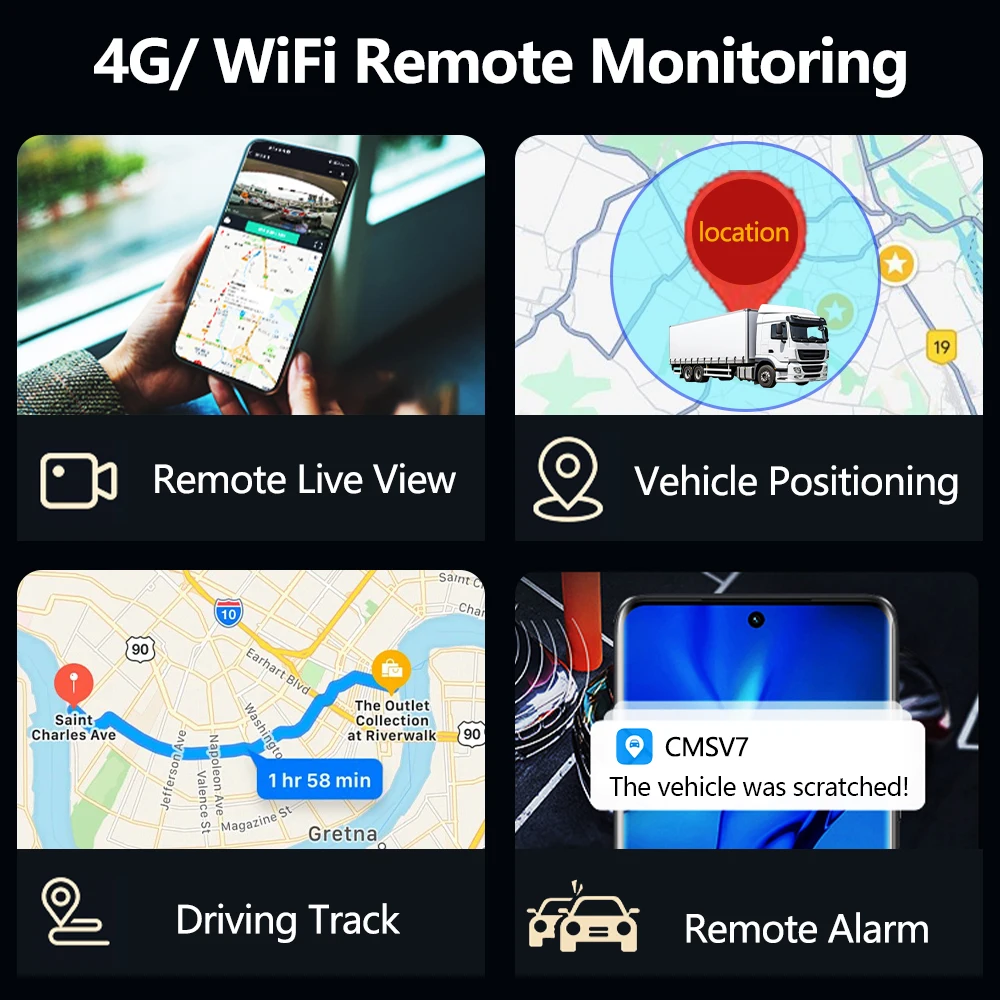 10 1-дюймовый 6-канальный универсальный грузовик автобус автомобиль 4G WIFI GPS MDVR