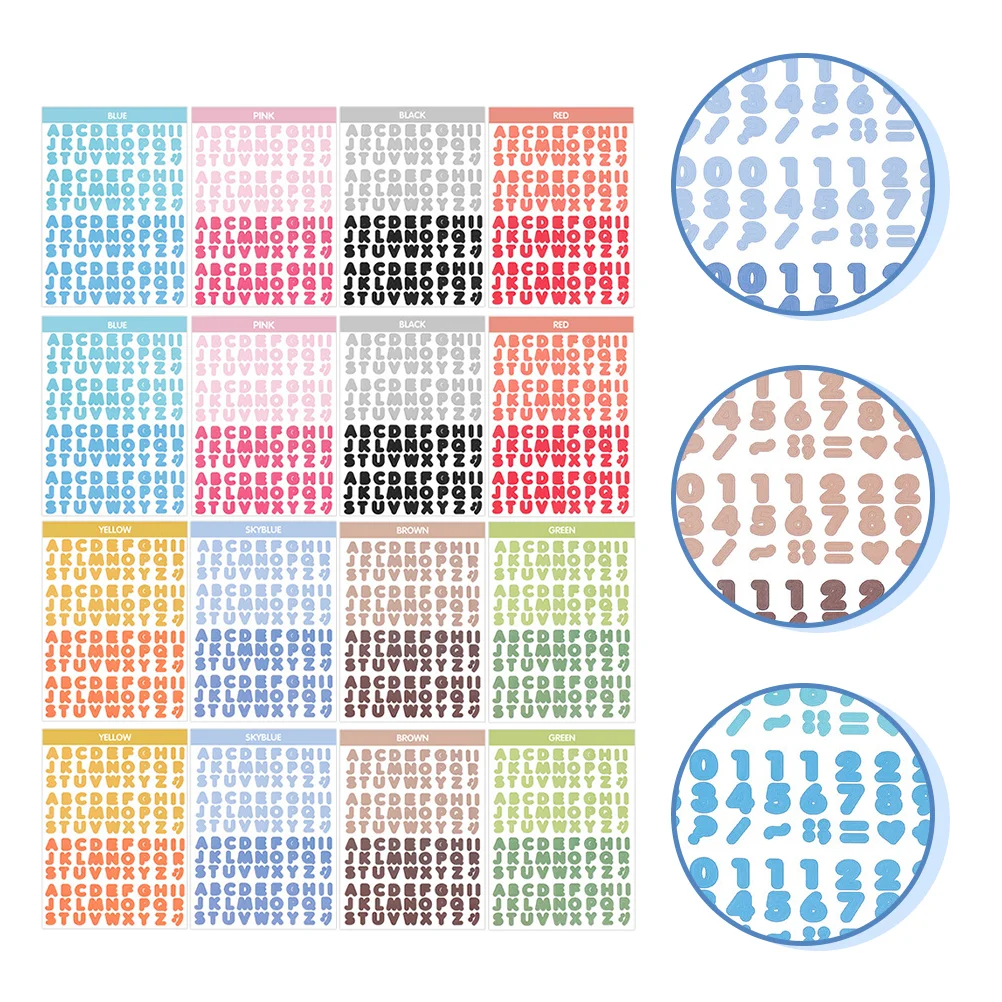 

Stickers Letter Letters Number Decalsposter Scrapbook Decorative Diary Board Numbersstickerscrapbooking Alphabet Decors