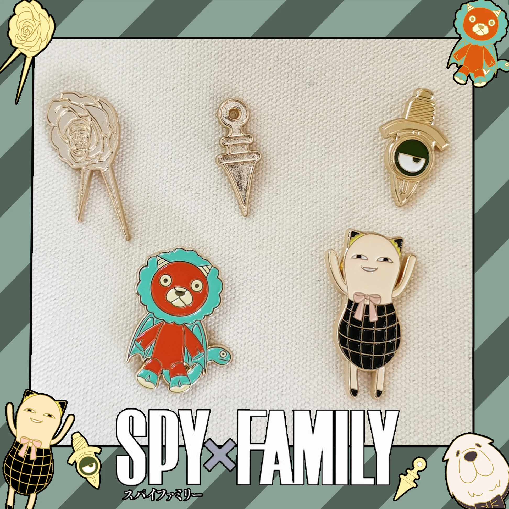 

Anime SPY×FAMILY Twilight Loid Anya Yor Forger Cosplay Cute Q Versions Metal Badge Button Brooch Pins Medal Pendant Toy Gift