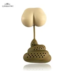 Аксессуары для чая, силиконовый ситечко для заваривания чая, креативный, в форме какашки, смешной, для чайного пакета, многоразовый фильтр для кофе, диффузор, ситечко