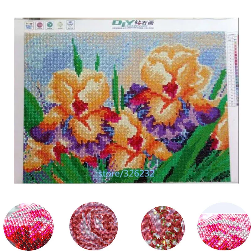 

2022 HOT 5D flowers CRYSTAL DIY Diamond Painting Round crystal Diamond Embroidery Mosaic Picture of Rhinestone for CHRISTMAS