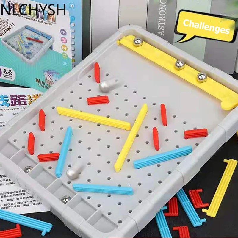 

40 Challenges Pinball Line Maze Fun Parent-child Interactive Thinking Training Board Game Toys For Children сямейныя гульні