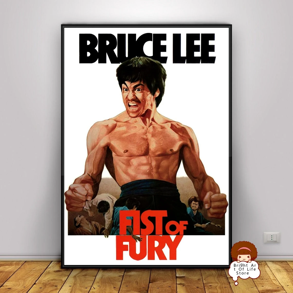 

Fist of Fury (1972) Movie Poster Cover Photo Canvas Print Wall Art Home Decor (Unframed)