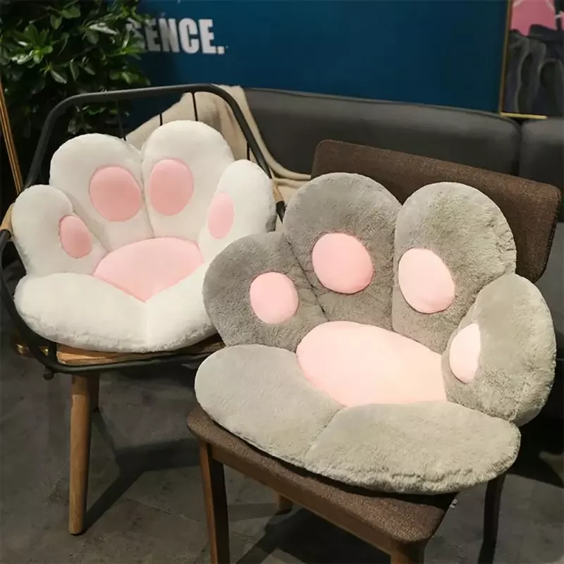 

Cute Cat Paw Shape Chair Cushions Plush Seat Cushions For Floor Home Chair Decor Children Gift New Style 2021 Dropshipping