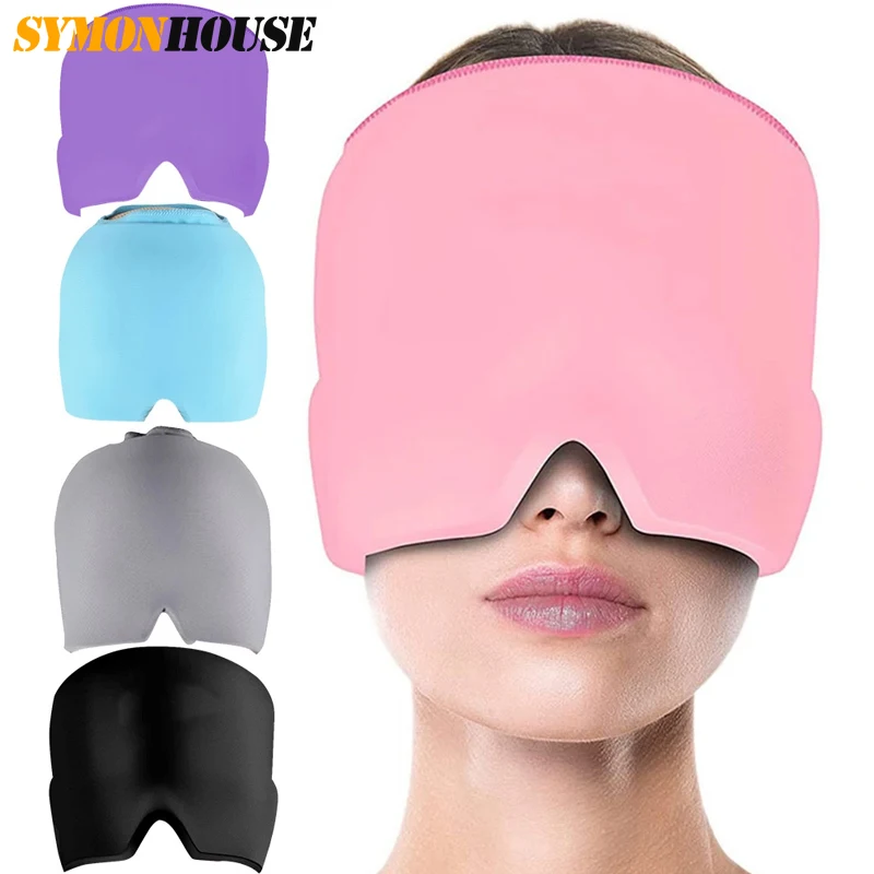 

Gel Hot Cold Therapy Headache Migraine Relief Cap Flexible Ice Cap Eye Mask Stretchable Snug Migraine Ice Head Wrap Cover
