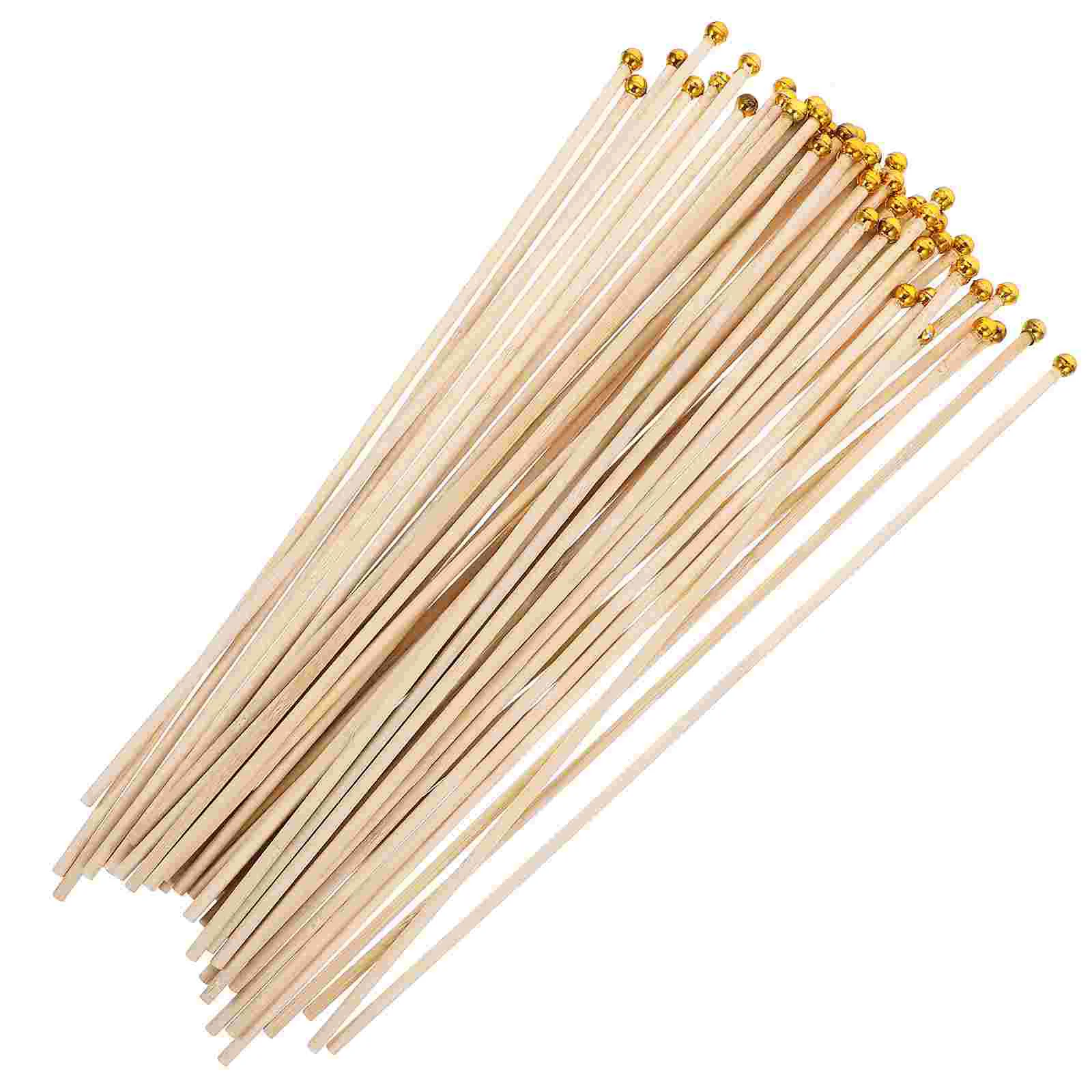 

50 Pcs Flag Pole DIY Flagpole Handheld Party Meeting Room Supplies Kit Bamboo Festive