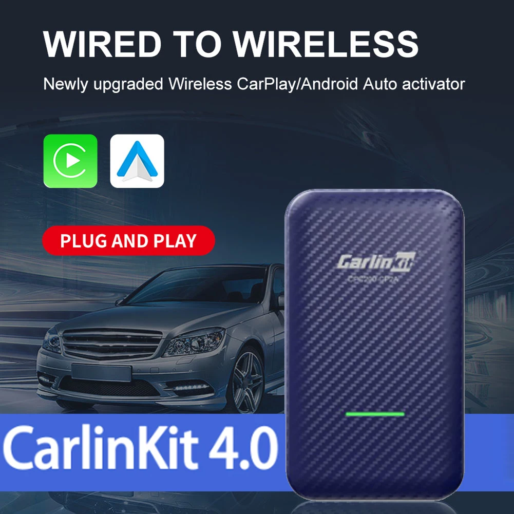 

["CarlinKit 4,0 для Apple CarPlay беспроводной ключ-активатор адаптер CarPlay для Audi Benz Volvo Toyota Android Auto Box MP4 Player"]