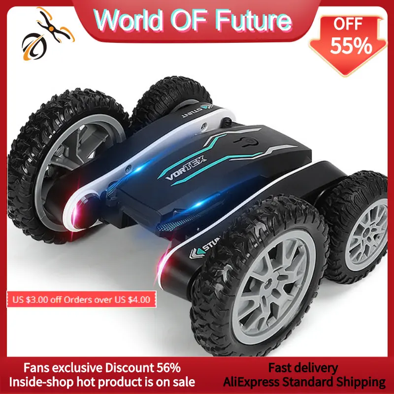

2.4G Tumbling Double-sided Car Toy New Four-wheel Drive Remote Control Stunt Car 360° Rotating Float Wedding Gift Control Car