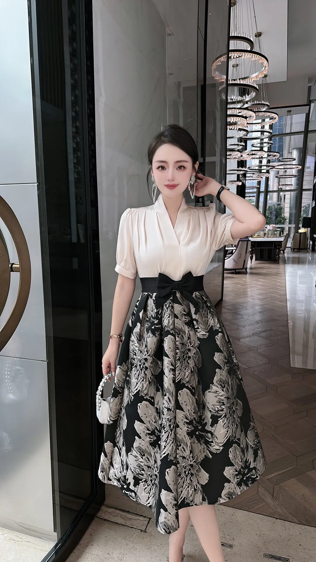 

2023 spring and summer women's clothing fashion new Patchwork Dress 0526