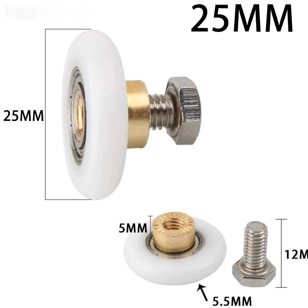 

4pcs Old Style Shower Room Door Pulley 20/23/25/27mm Diameter Bathroom Sliding Door Single Wheel Shower Room Accessory