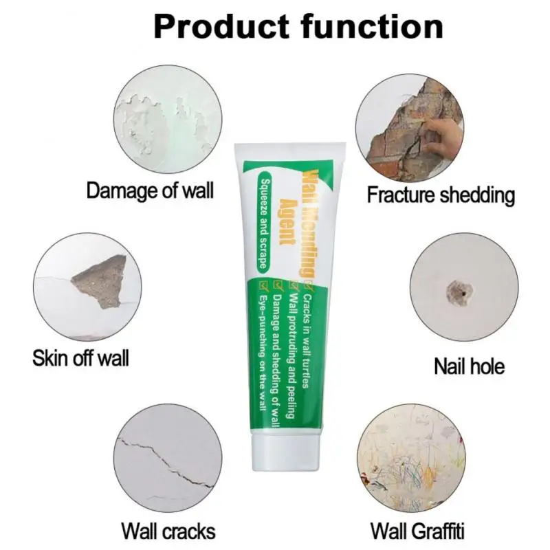 

Wall Repair Cream Tile Grout Household Walls Peeling Graffiti Gap Repair Paste Wall Crack Repair 130g Mending Agent Wall Paste