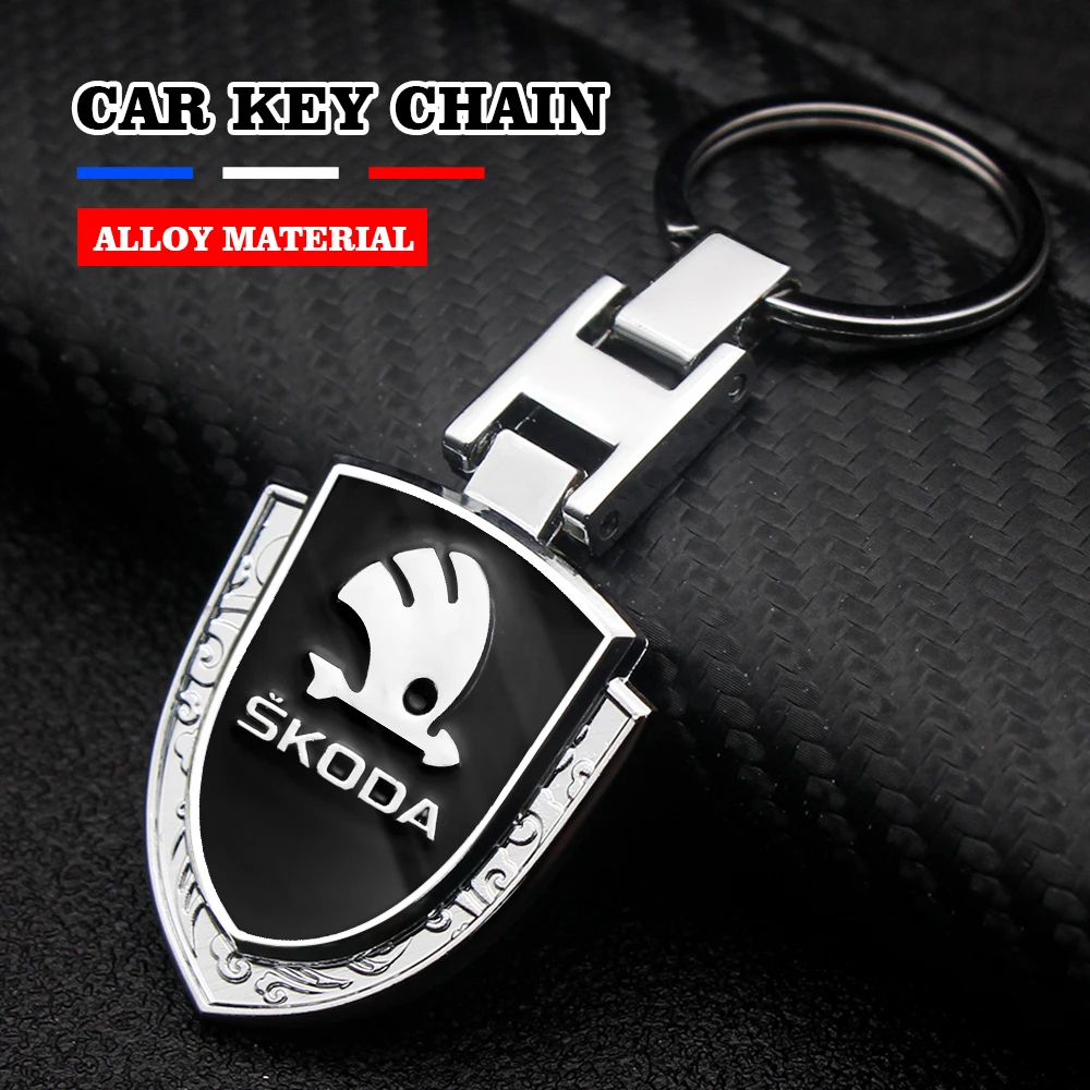 

Keychain Car Logo Household Car Decoration 3D Modeling Auto Parts Small Pendant For Skoda Octavia A5 A7 RS Fabia Sup Etc