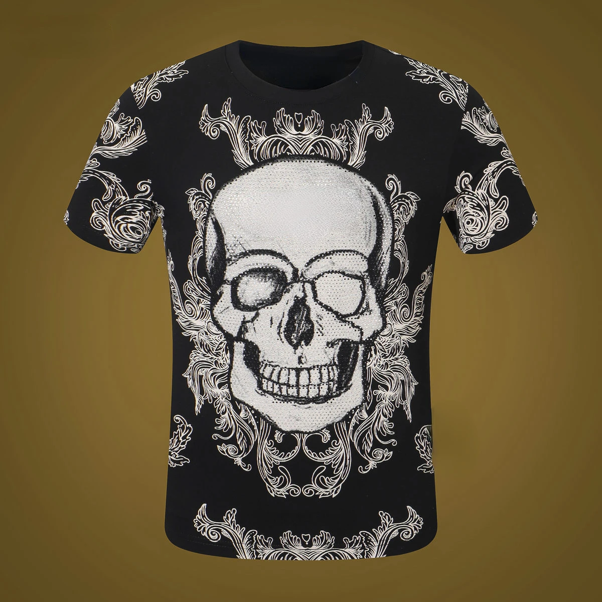 

2022 Skull T-shirt Men Round Neck Short Sleeve PP Skull Short Sleeve High Quality T-shirt Fashion Horror Men Tops 04