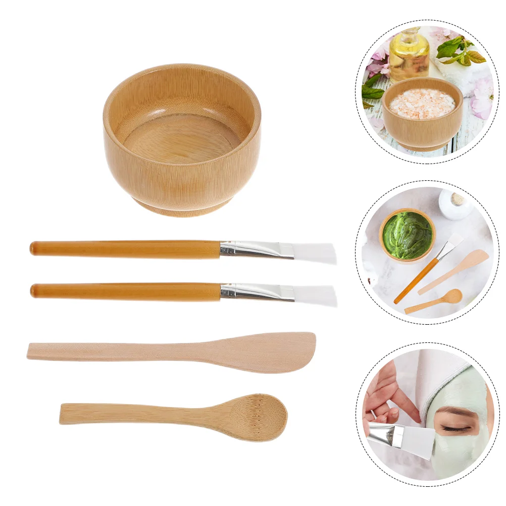 

1 Set of Beauty Mask Stirring Tools Household DIY Wooden Mask Mixing Gadgets