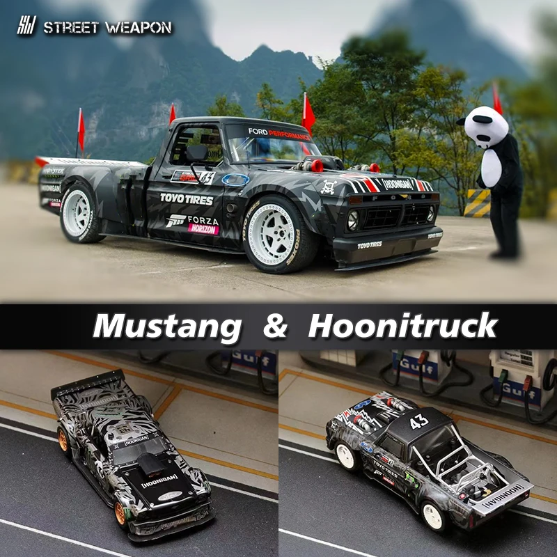 

SW в наличии 1:64 1965 Mustang Hoonicorn RTR 1977 F150 Hoonitruck Ken Коллекционная модель автомобиля, миниатюрное городское оружие