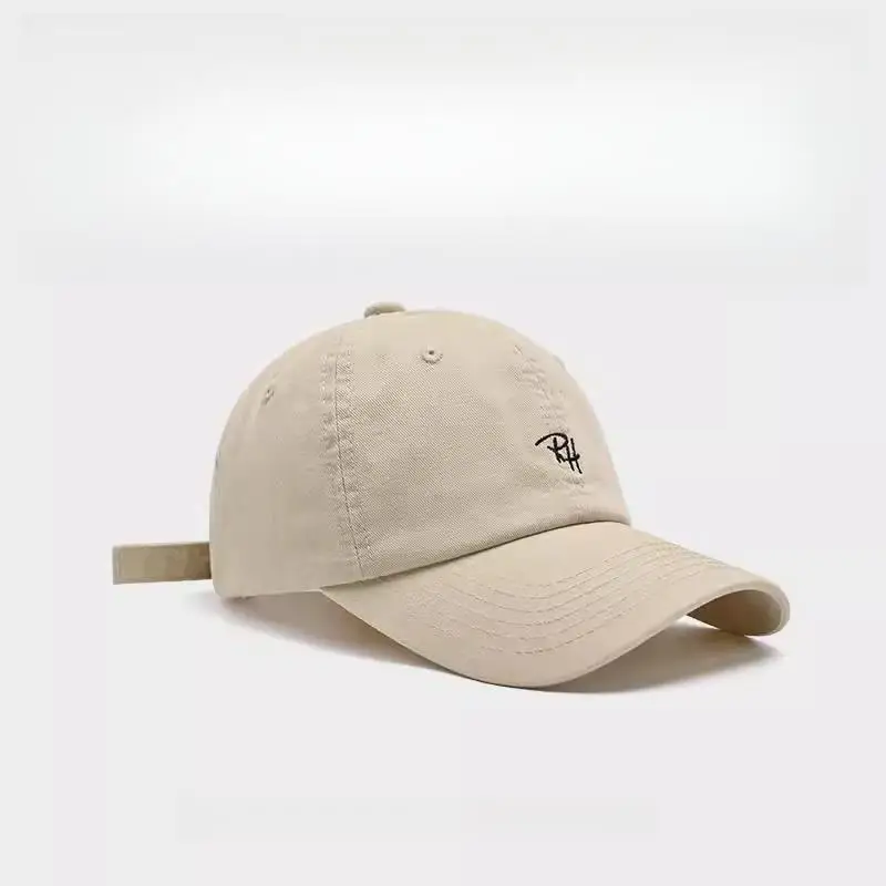 2025 New Arrival Khaki Soft Top Baseball Cap Women's Face-Looking Small Peaked Men Deep Gray Korean Hat |