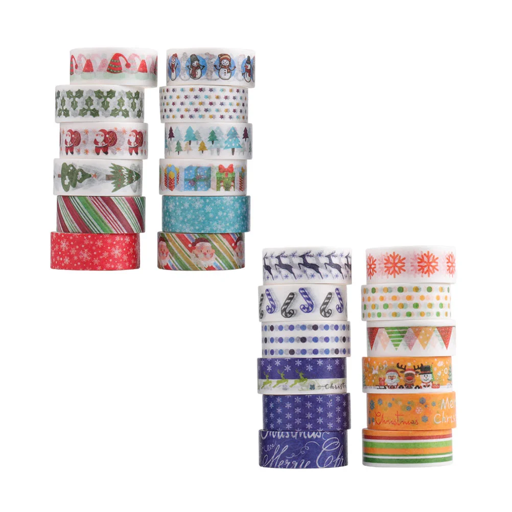 

Tape Christmas Washi Wrapping Holiday Tapes Cardgifttree Scrapbooking Makingsnowflakecraft Decorations Stickers Mini Decorative