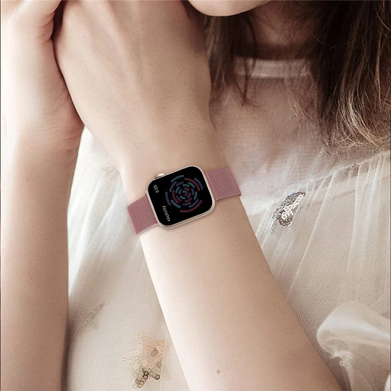 Фото Ремешок «Миланская петля» из нержавеющей стали для Apple Watch, магнитный браслет для iwatch Series 7 se 6 5 4, 41 мм 45 мм 44 мм 40 мм 42 мм 38 мм №5