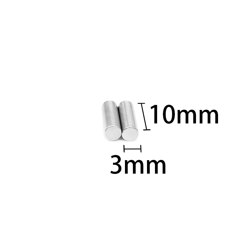 

20-500PCS NdFeB Magnet 3x10 mm N35 Cylinder MAGNET Round Speaker Neodymium Magnetic Material Custom Refrigerator Magnets