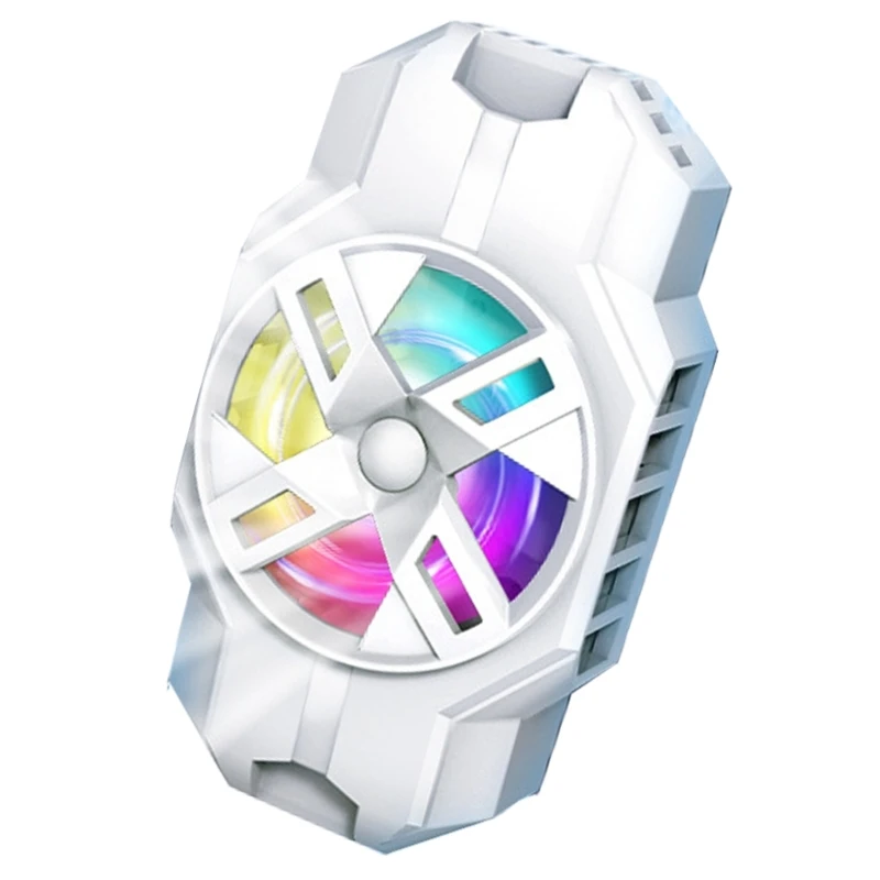 Портативный мобильный охлаждающий задний зажим с красочной подсветкой тихий