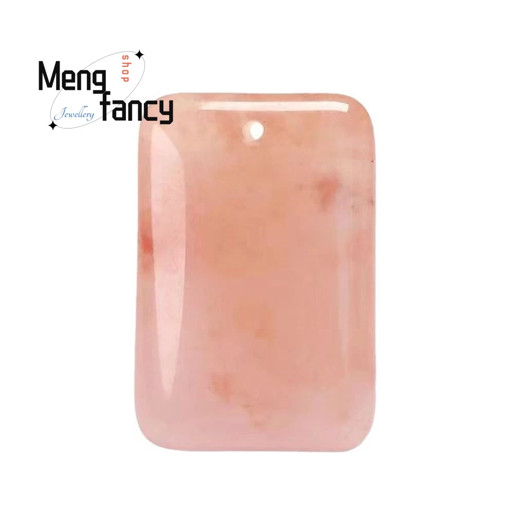 Подвеска из натурального золотистого шелка нефрита розового цветка персика