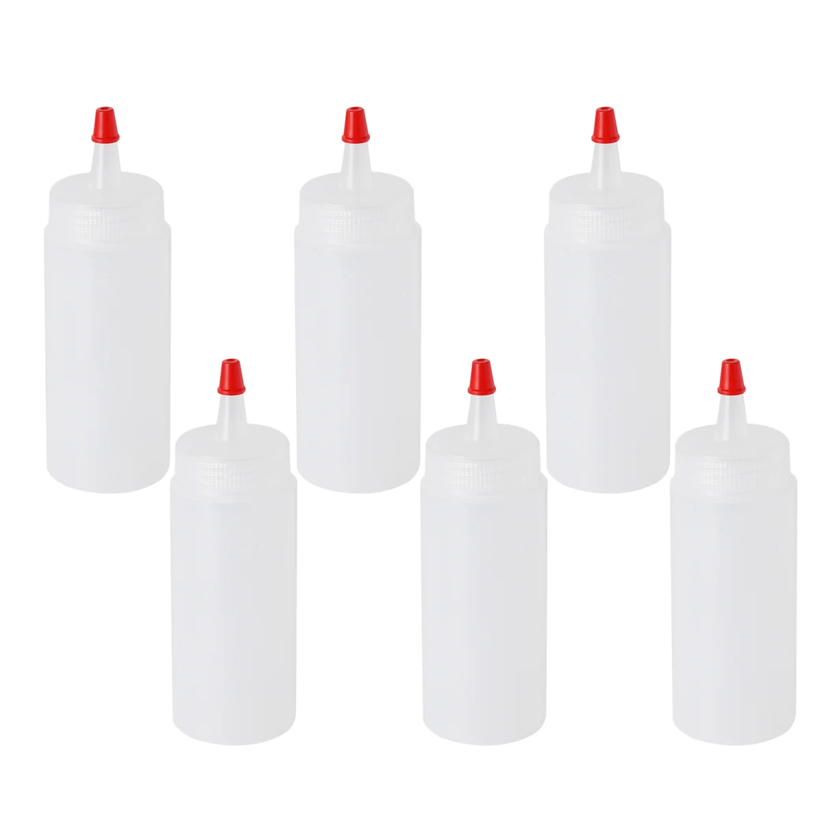 

6 Pcs Mini Plastic Containers Squeeze Bottle Salad Dressing Sauce Cap Condiment