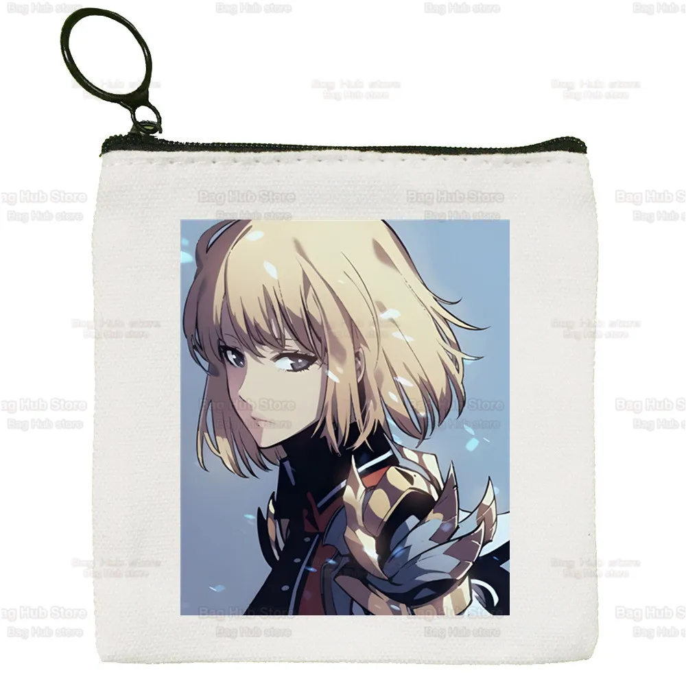 Solo Leveling Harajuku Manga Arise Canvas Coin Purse Custom Logo Storage Pouch Canvas Bag Coin Bag Key Coin Purse