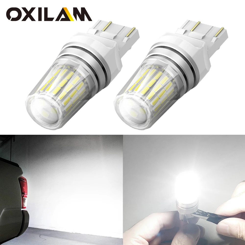 

OXILAM 2 шт. Canbus 7443 W21/5 Вт светодиодный лампы DRL лампа задсветильник хода сигнальная лампа 6000 К Белый 7 Вт для Mercedes-Benz Ford Focus Renault Lada
