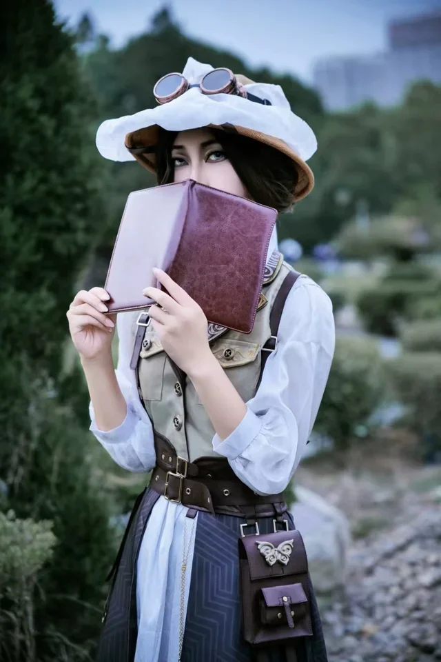 Костюм Для Косплея Melly Plinius Ферментмолог Кожаный Наряд С V-образным Вырезом Платье