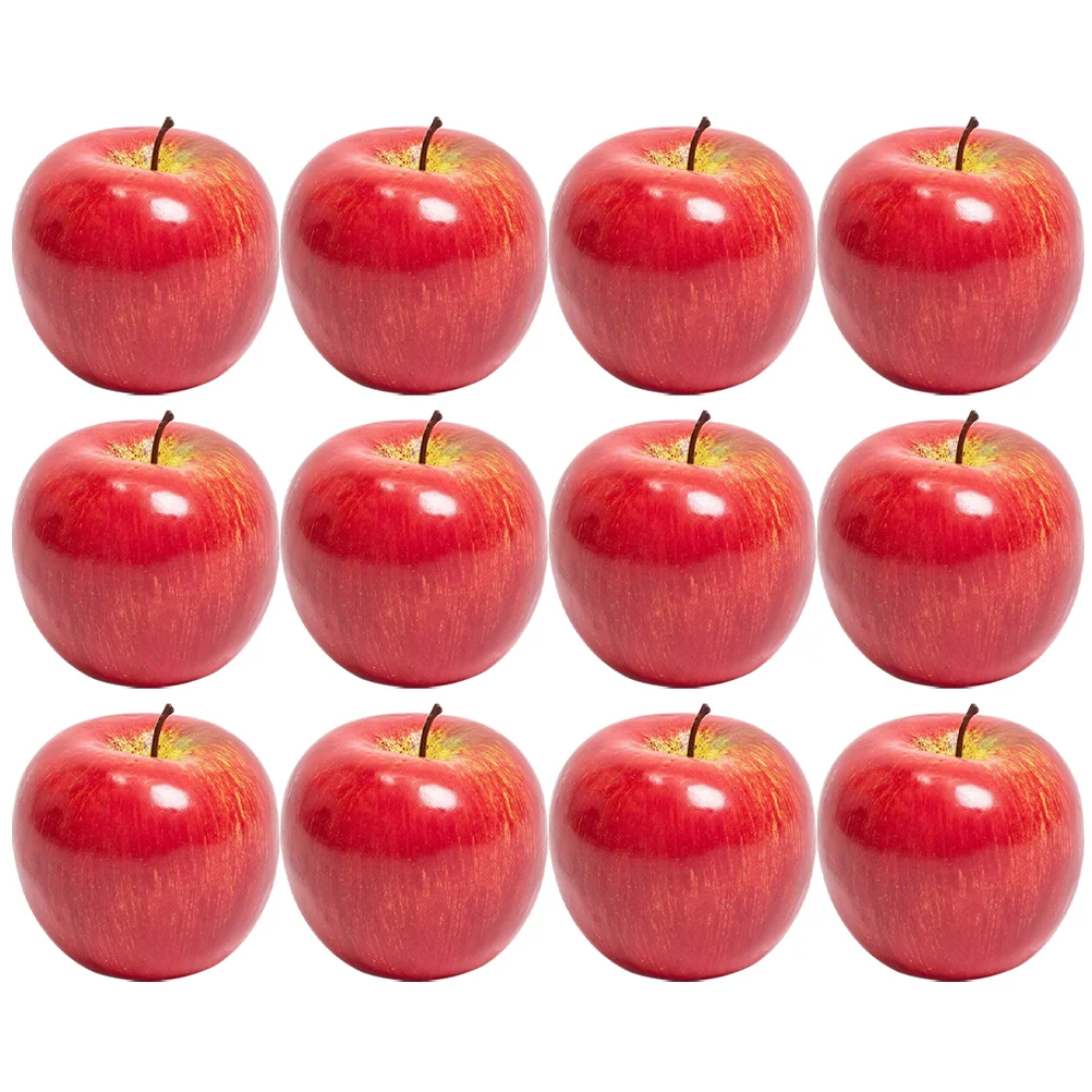 

12 Pcs Ornaments Simulated Fruit Decorative Apples Models Fake Foams Fruits Household Simulation