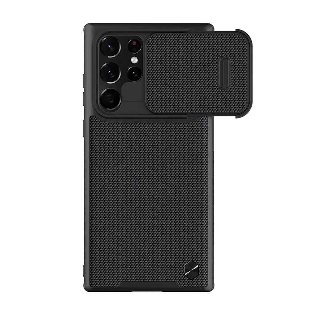 

Чехол для Samsung Galaxy S22, текстурированный полуавтоматический чехол из нейлонового волокна для раздвижной камеры Samsung S22 Ultra