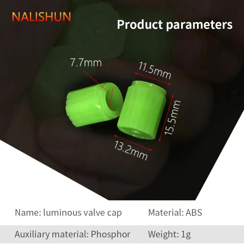 

Tire Luminous Valve Cap Cap Decoration Universal Bike Accessory Fluorescent Night Glowing Bikecle Bicycle Wheel Styling Tyre Hub