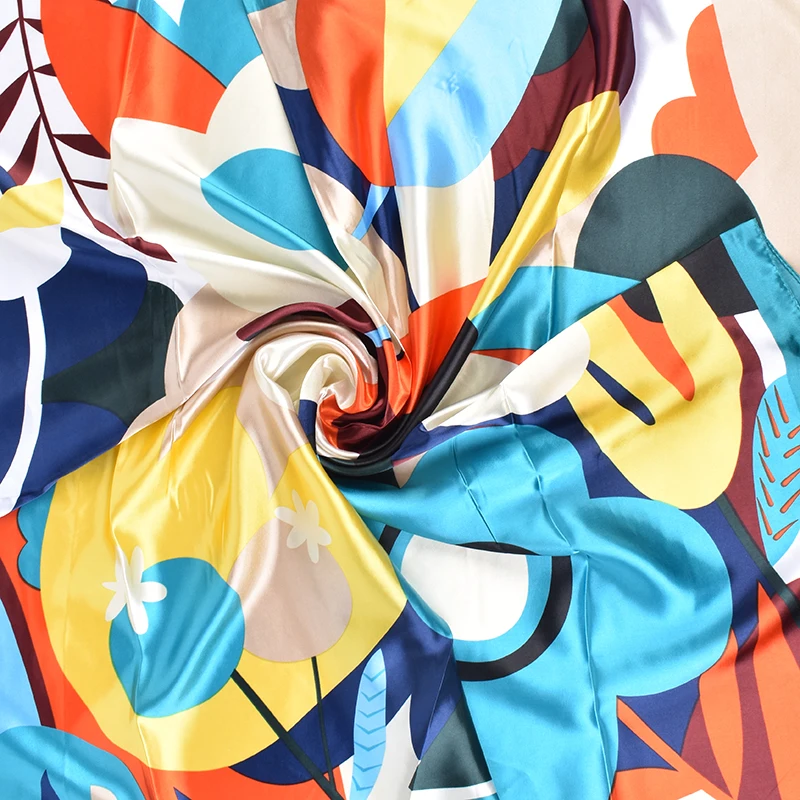 Новые модные большие шарфы 90 тонов в стиле ретро универсальные оптовая продажа