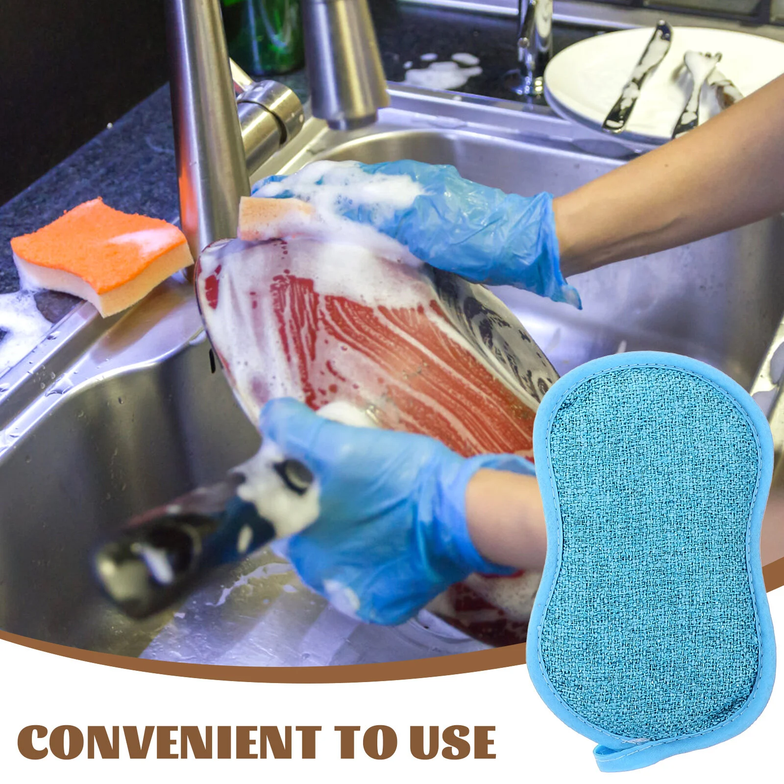 

6 Pcs Small Cap Kitchen Sponges Washing Dishes Cleaning Rags Household Wok