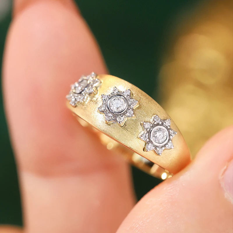 Aazuo роскошные оригинальные ювелирные изделия 18K ТВЕРДОЕ желтое золото реальные