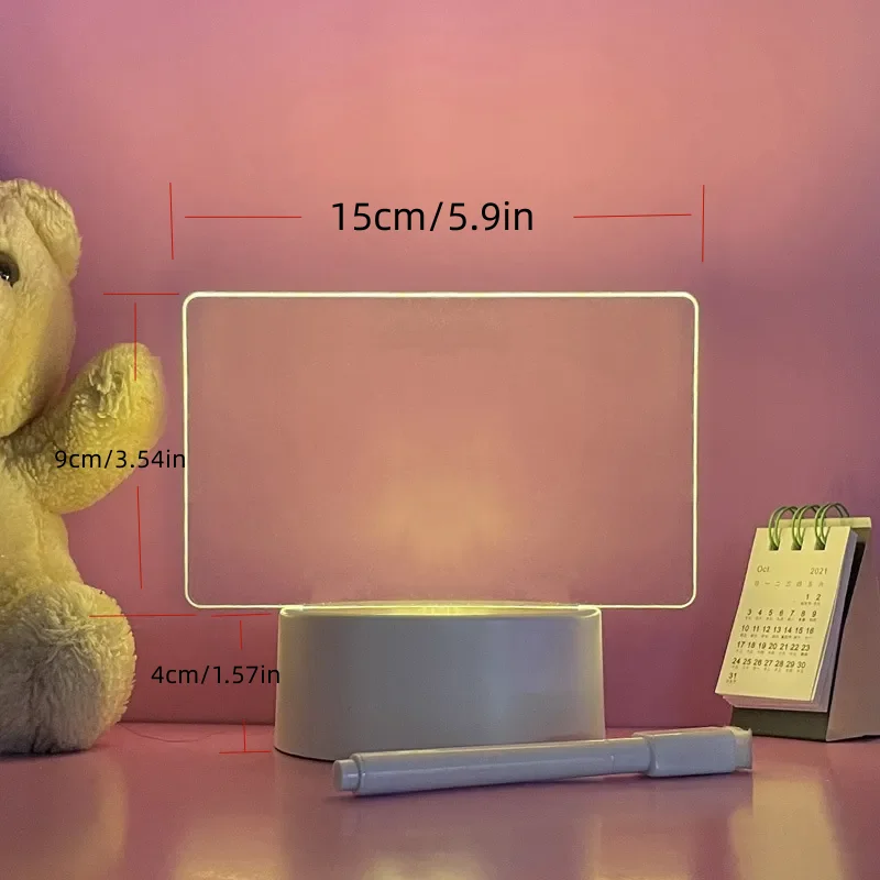 Креативный светодиодный блокнот для письма USB доска сообщений с ручкой