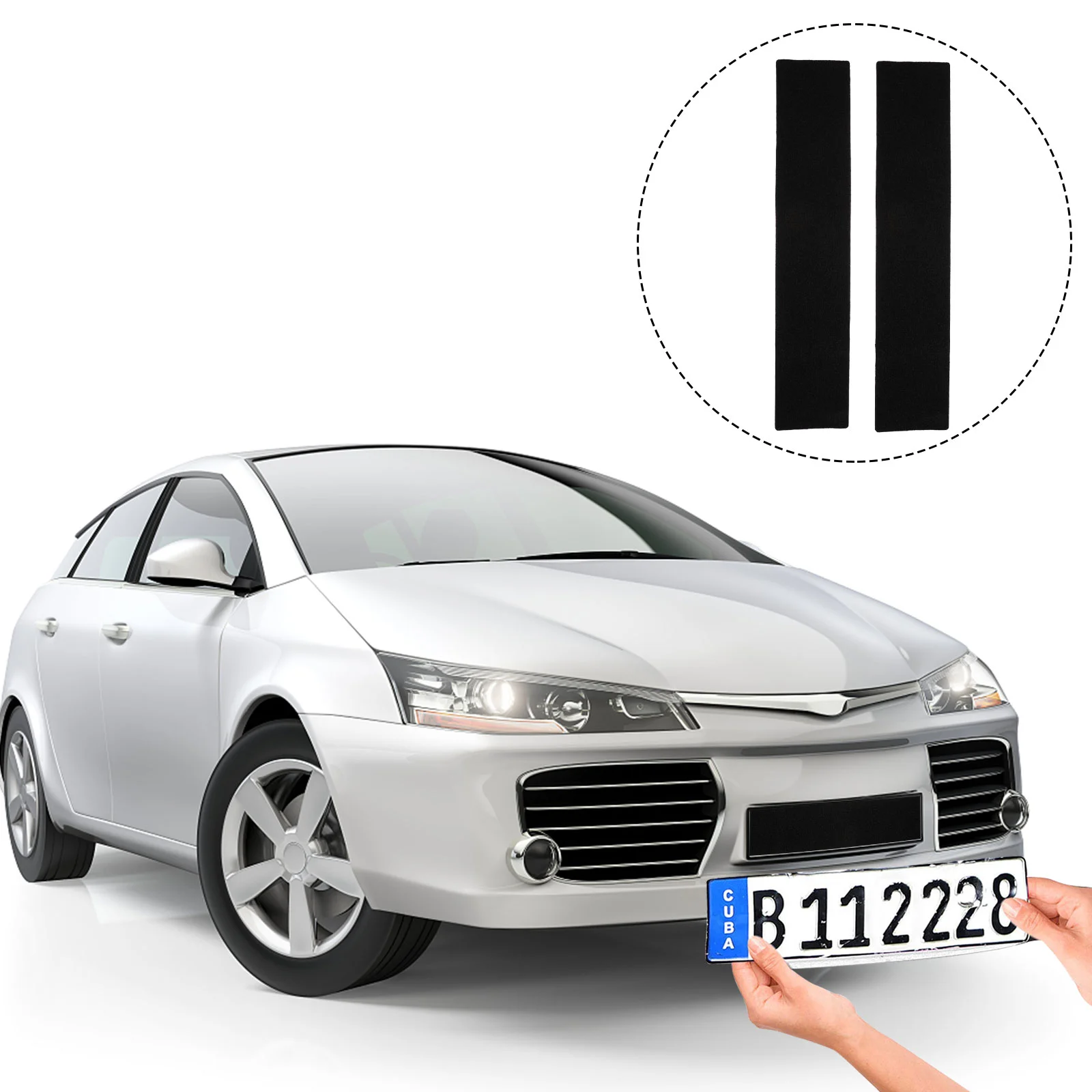 

License Plate Number Fixing Strip Sticker Strap Hook Loop Car Vehicle Automotive Stickers