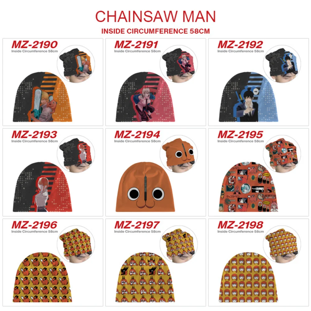 

Chainsaw Man Unisex Kids Warm Knitted Cap Cartoon Print Autumn Winter Adult Bouncy Hats Student Outdoor Hat Gift