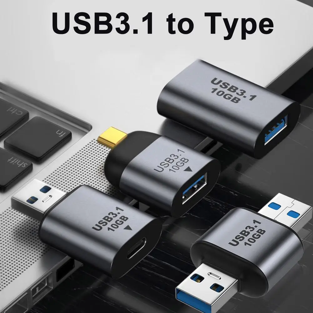 

USB Type C 3.1 To USB 3.1 Adapter Male Female Converter USB3.1 Gen 2 Charging Data High Speed Transfer Connector 10Gbps