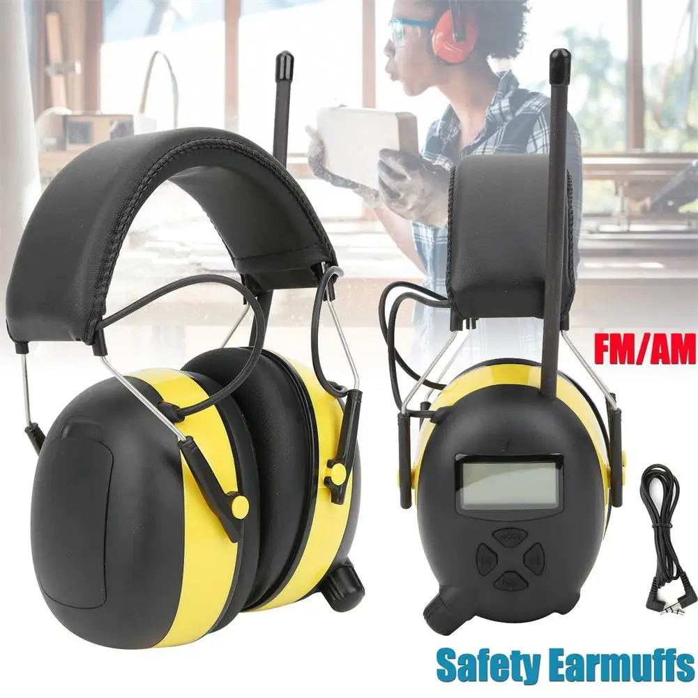 

With Digital Display Electronic Noise Reduction Hearing Protector Digital AM / FM Radio Stereo Hearing Protection EarMuffs 1pc