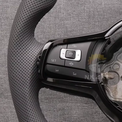 Рулевое колесо для Golf 7 7,5 GTI MK7, оснащено переключателями и кнопками, черной рамой, автомобильные аксессуары