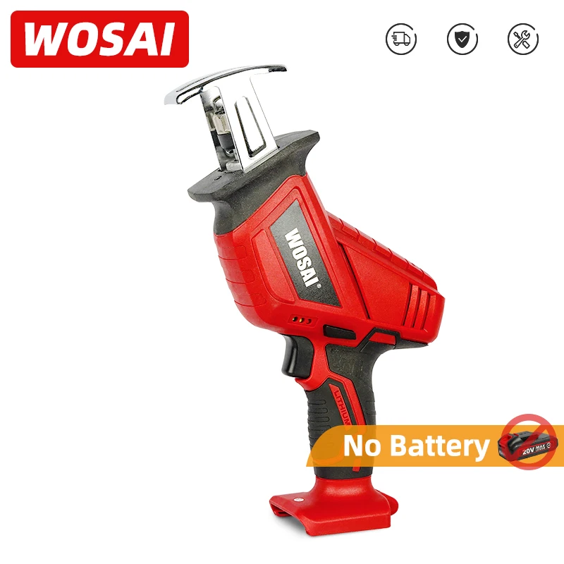 

Электрическая пила WOSAI, 20 в, беспроводная, электрическая сабельная пила, с переменной скоростью, для резки металла, дерева, QY-SER