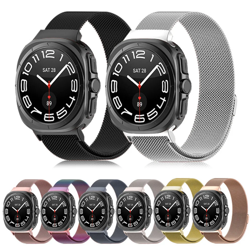 Ремешок из нержавеющей стали для Samsung Galaxy Watch Ultra 47 мм браслет Миланская петля без