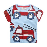 jumping meters summer boys t shirts with cartoon print hot selling childrens short sleeve clothes kids tees tops cars printed