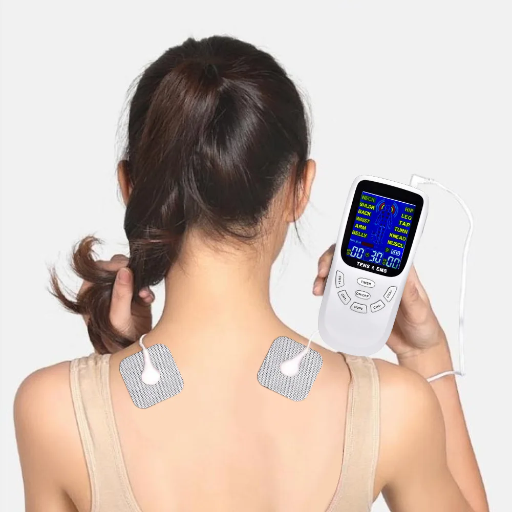 

Cervical Spine Massager EMS Low Frequency Pulse Digital Meridian Body Massager TENS Physiotherapy Instrument 12 Modes
