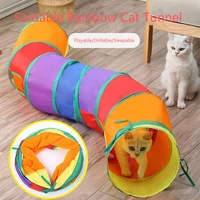 pet cat tunnel toys foldable pet cat kitty training interactive fun toy tunnel bored for puppy kitten indoor play tunnel tube