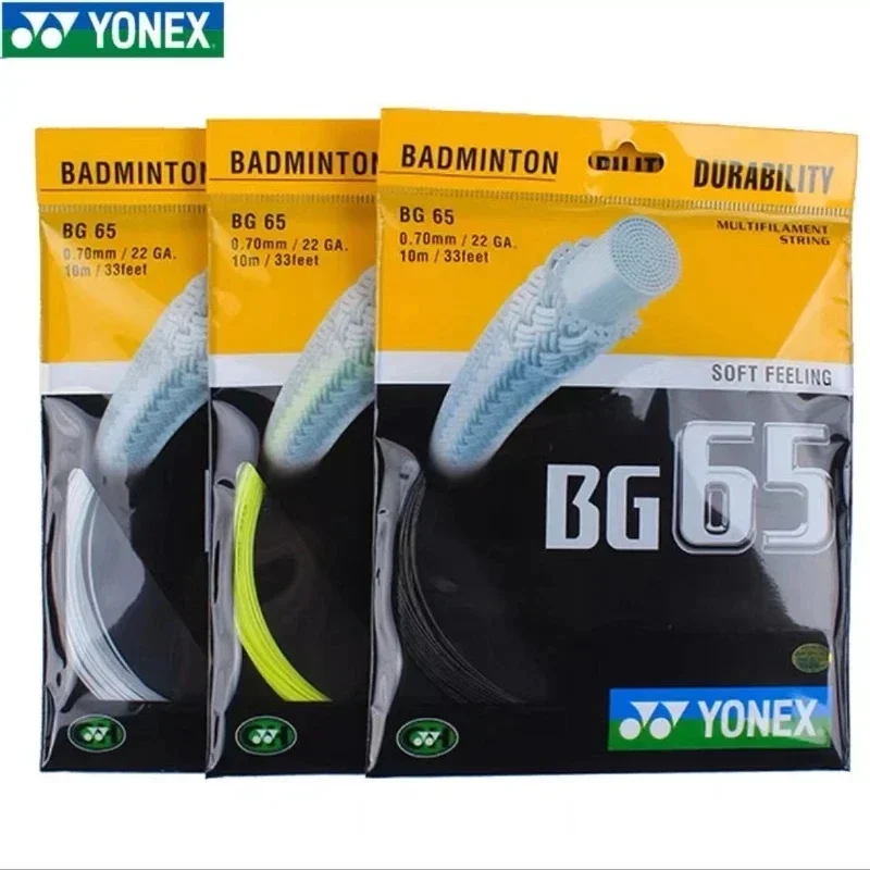 YONEX струна для ракетки бадминтона Yy BG65 (0 70 мм) Высокоэластичная высокоэластичная
